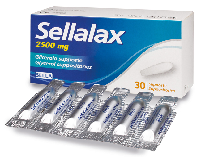 Sellalax 2500mg Rimedio per Stitichezza 30 Supposte