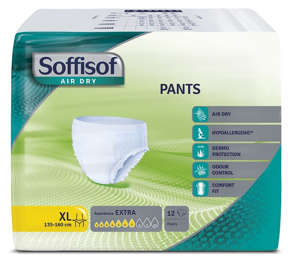 PANNOLONE SOFFISOF AIR DRY PANTS EXTRA EXTRA LARGE 12 PEZZI