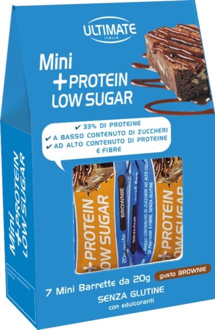 ULTIMATE MINI +PROTEIN LOW SUGAR BROWNIE 7 PEZZI DA 20 G