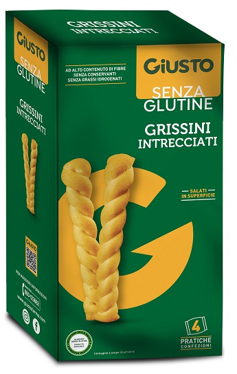 GIUSTO SENZA GLUTINE INTRECCIATI GRISSINI 180 G