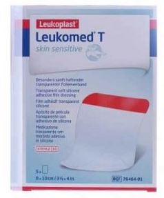 LEUKOMED T PLUS SKIN SENSITIVE MEDICAZIONE POST-OPERATORIA TRASPARENTE MPERMEABILE CON MASSA ADESIVA AL SILICONE 8X10CM5 PEZZI