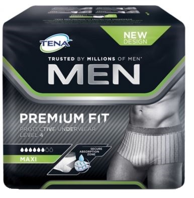 MUTANDINA ASSORBENTE MASCHILE TENA MEN PREMIUM FIT LIVELLO 4TAGLIA MEDIUM 10 PEZZI