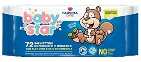 Babystar Salviette Detergente Bambino 72 Pezzi