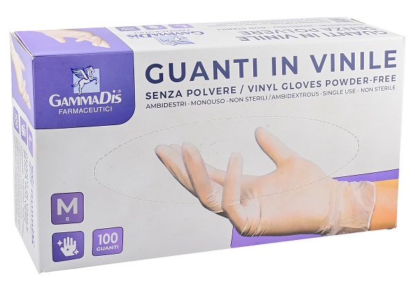 GUANTI VINILE SENZA POLVERE MEDIUM 100 PEZZI