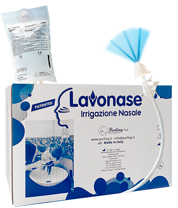 Lavonase Irrigazione Nasale 2 Blister + 10 Sacche + 1 Clamp + 1 Ventosa
