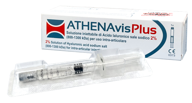 SIRINGA INTRA-ARTICOLARE ATHENAVIS PLUS ACIDO IALURONICO 2%40 MG/2 ML 3 PEZZI