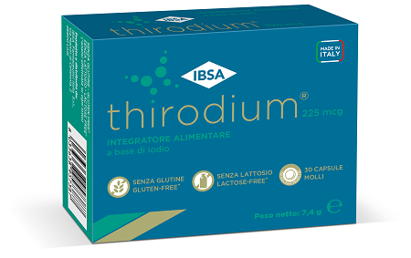 Thirodium 225 mcg Integratore Tiroide 30 Capsule Molli