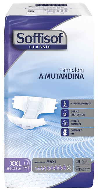 SOFFISOF CLASSIC PANNOLINO MUTANDINA MAXI XXL 15 PEZZI