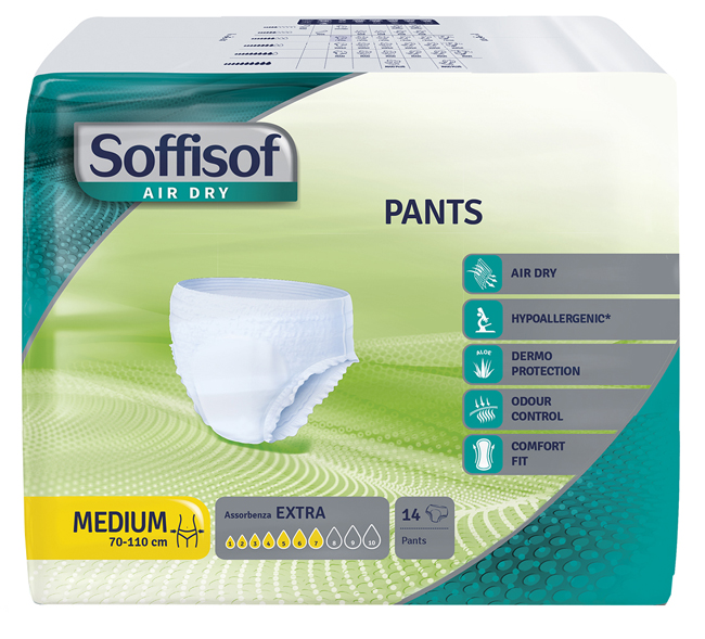 PANNOLONE PULL UP SOFFISOF AIR DRY EXTRA TAGLIA MEDIUM 14 PEZZI