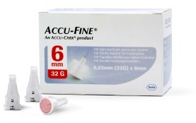 Accu-Fine Ago per Penna da Insulina G32 6mm 100 Pezzi
