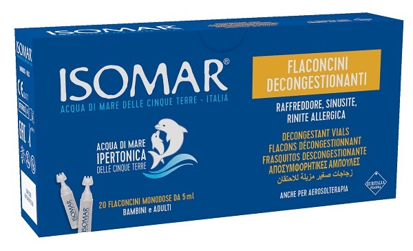 Isomar Soluzione Nasale Ipertonica Decongestionante 20 Flaconcini