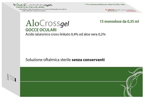 Alocross Gel Collirio Lubrificante Occhi Secchi 15 Flaconcini x 0.35 ml