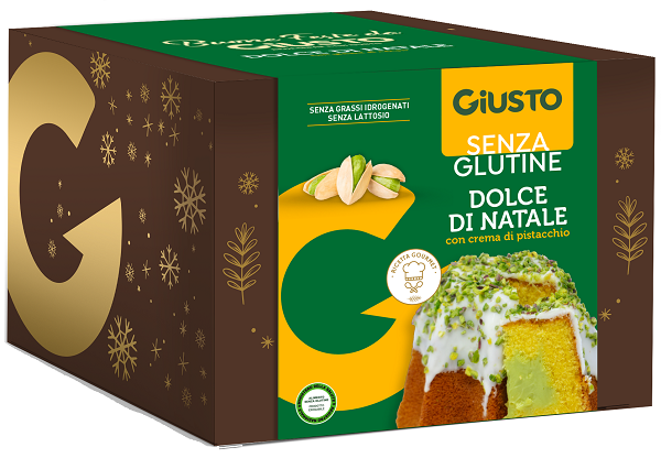 GIUSTO SENZA GLUTINE DOLCE DI NATALE PANDORO PISTACCHIO 500G