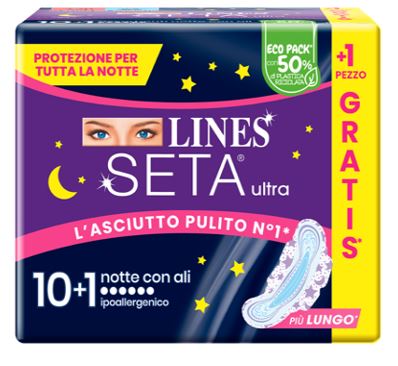 Lines Seta Ultra Notte Assorbenti 11 Pezzi