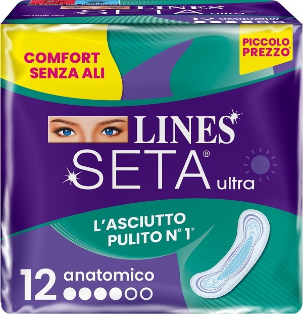 Lines Seta Ultra Assorbenti Anatomici 12 Pezzi
