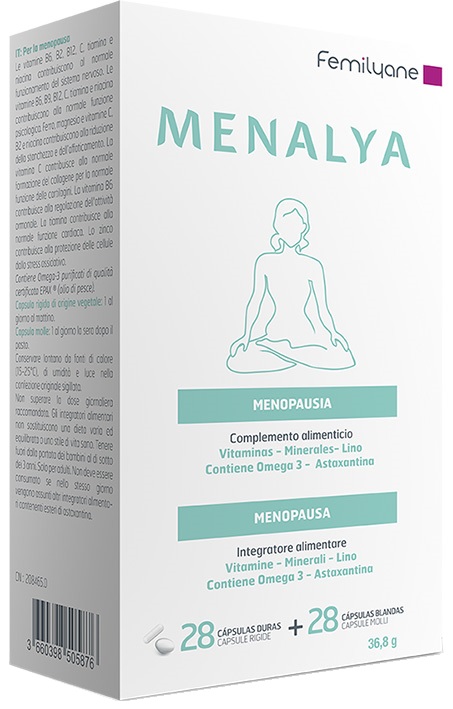 Menalya Integratore Menopausa 28 Capsule + 28 Softgel