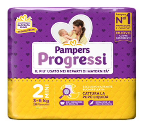 PAMPERS PROGRESSI MINI 28 PEZZI