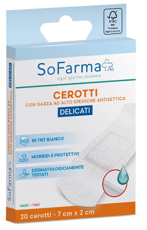 CEROTTO DELICATO SOFARMAPIU' 7X2 CM 20 PEZZI