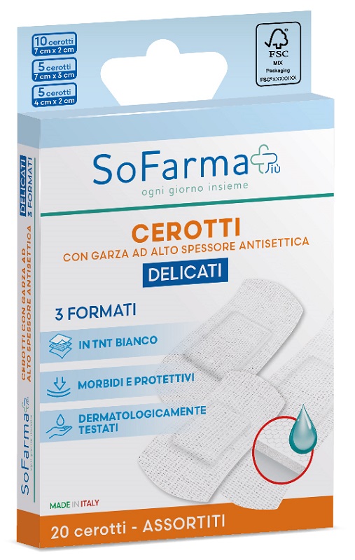 CEROTTO DELICATO SOFARMAPIU' ASSORTITI 20 PEZZI