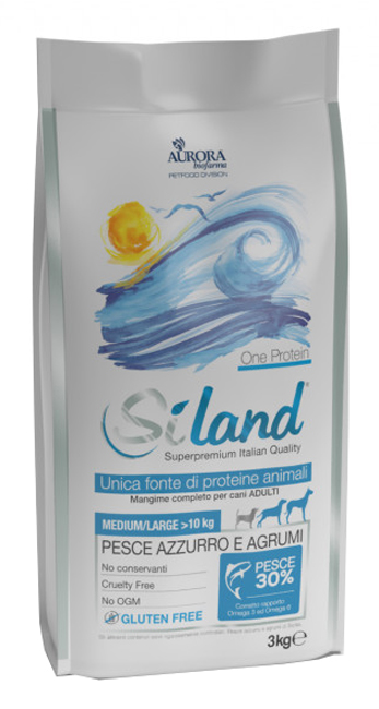 Siland Mangime per Cani Adulti Taglia M/L Pesce Azzurro e Agrumi 3 kg