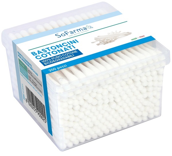 SOFARMAPIU' BASTONCINI COTONATI 200 PEZZI