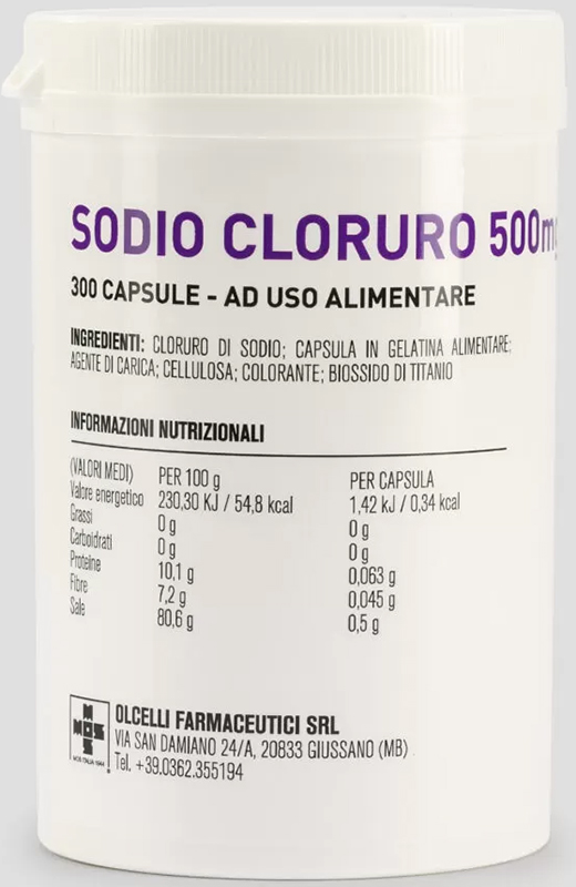 SODIO CLORURO 300 CAPSULE 500MG