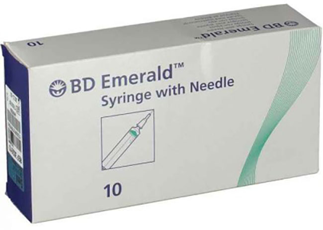 SIRINGA BECTON DICKINSON EMERALD CAPACITA' 5ML 23 GAUGE 11/410 PEZZI