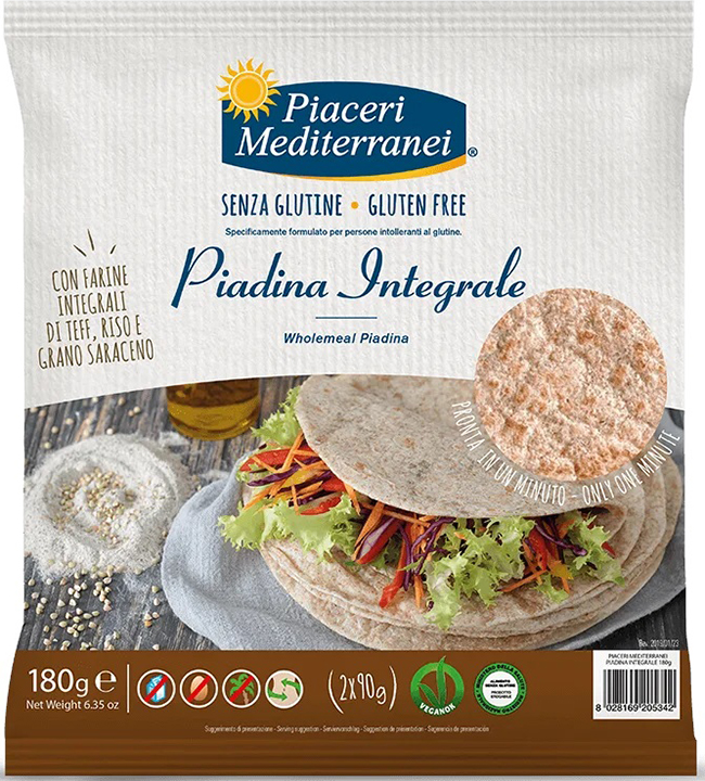 PIACERI MEDIT PIADINA INTEGRALE 180 G