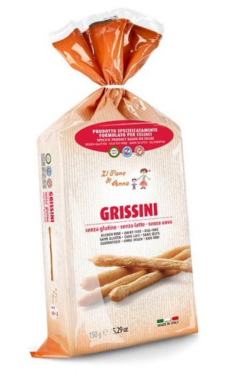 IL PANE DI ANNA GRISSINI SENZA GLUTINE E SENZA LATTE 150 G