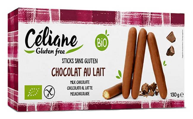 CELIANE BASTONCINI BIO SENZA GLUTINE RICOPERTI AL CIOCCOLATO130 G