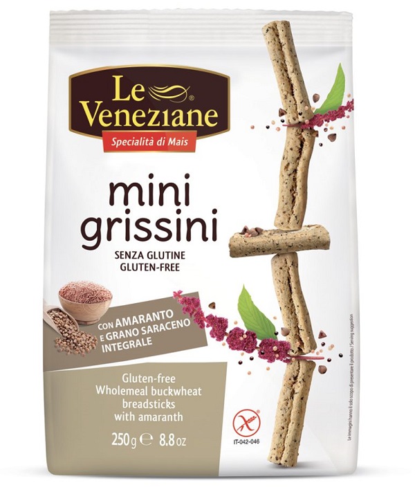LE VENEZIANE MINIGRISSINI GRANO SARACENO INTEGRALE CON AMARANTO 250 G