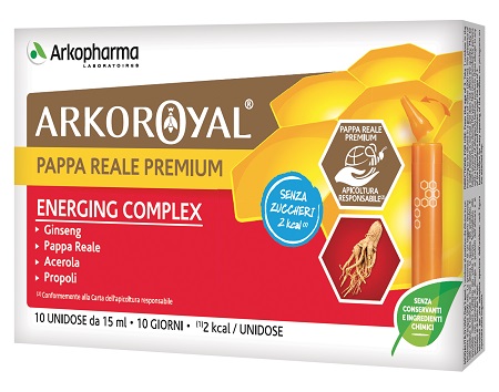 ARKOROYAL ENERGING COMPLEX SENZA ZUCCHERO 10 FLACONCINI DA 15 ML