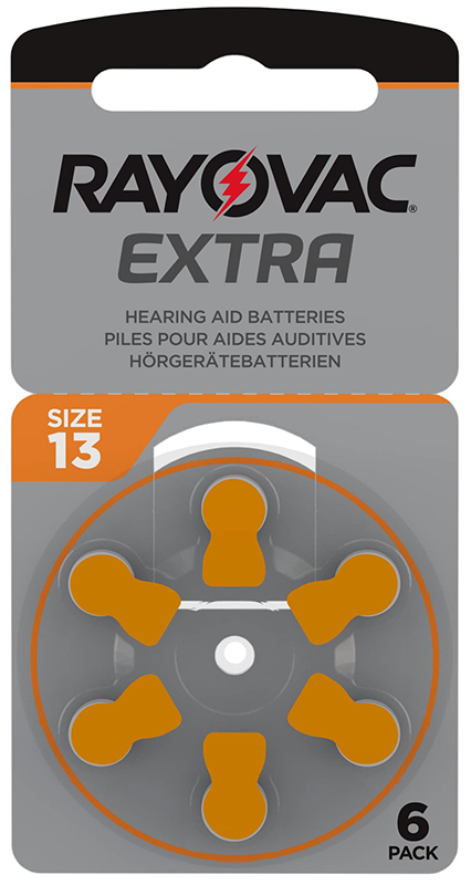 RAYOVAC BATTERIE ZINCO ARIO MODELLO 13 6 PEZZI