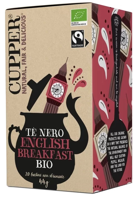 CUPPER TE' ENGLISH BREAKFAST FAIRTRADE BIO 20 FILTRI 44 G