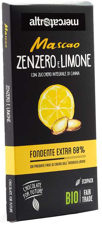 CIOCCOLATO FONDENTE ZENZERO E LIMONE 100 G