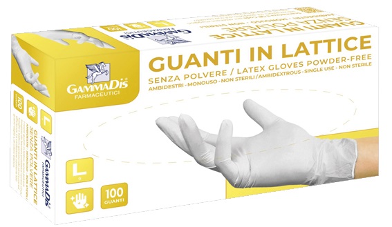 GUANTI LATTICE C/POLV M 100PZ