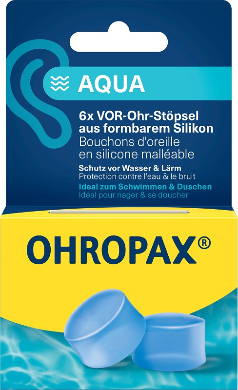 TAPPO AURICOLARE SILICONE AQUA OHROPAX 6 PEZZI