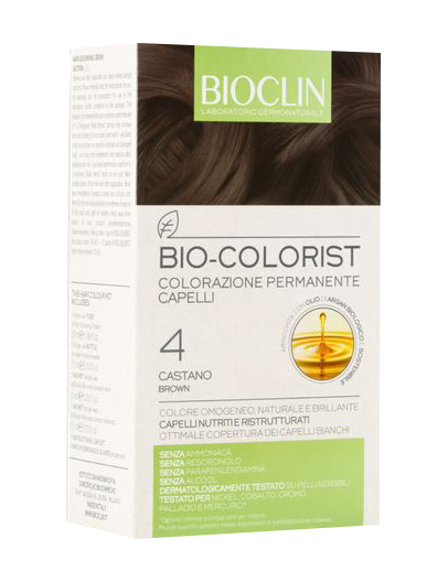 BIOCLIN BIO COLOR FAST&PERFECTION 4,0 CASTANO CREMA COLORANTE 60 ML + RIVELATORE IN CREMA 60 ML + BIO COLOR SHAMPOO 10 ML + BIO COLOR MASCHERA 10 ML