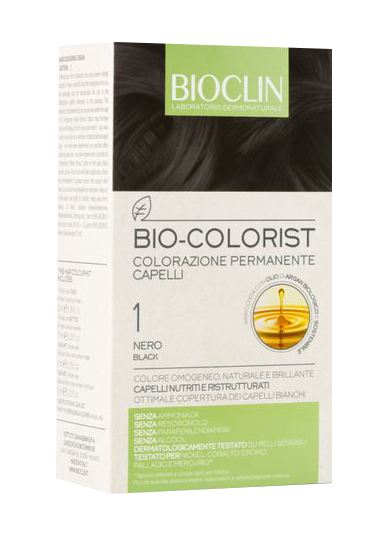 BIOCLIN BIO COLOR FAST&PERFECTION 1,0 NERO CREMA COLORANTE 60 ML + RIVELATORE IN CREMA 60 ML + BIO COLOR SHAMPOO 10 ML +BIO COLOR MASCHERA 10 ML