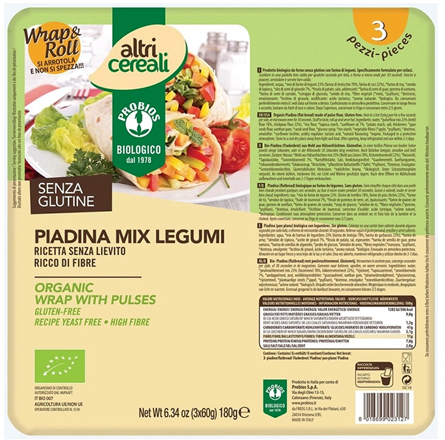 ALTRICEREALI PIADINA MIX LEGUMI 3 X 60 G