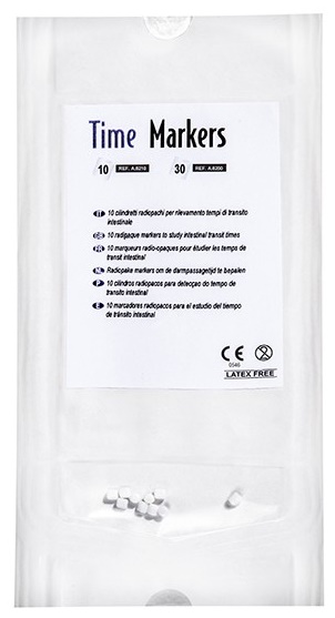 MARCATORE RADIOPACO TIME-MARKERS PER RILEVAMENTO TEMPO DI TRANSITO INTESTINALE 10 CILINDRETTI