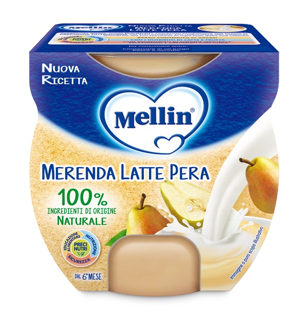MELLIN MERENDA LATTE PERA 2 X 100 G