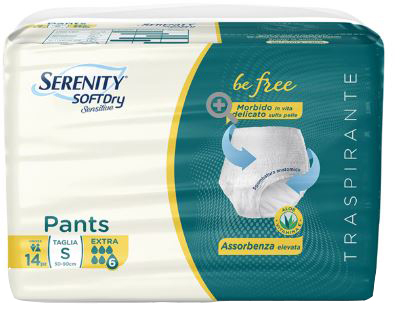 SERENITY PANTS SD SENSITIVE BE FREE SUPER TAGLIA S 14 PEZZI