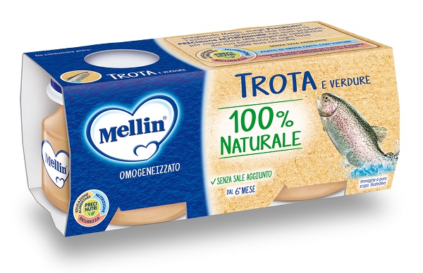 MELLIN OMOGENEIZZATO DI TROTA E VERDURE 4 X 80 G