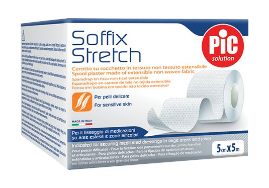 CEROTTO IN ROTOLO PIC SOFFIX STRETCH TESSUTO NON TESSUTO ESTENDIBILE 5X500 CM 1 PEZZO