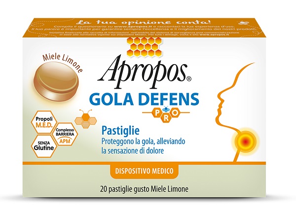 APROPOS GOLA DEFENS PRO 20 PASTIGLIE MIELE LIMONE