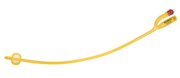 CATETERE FOLEY A MEDIA PERMANENZA RUSCH GOLD PLUS A 2 VIE IN SILKOLATEX LATTICE-SILICONE PER ADULTO CH16 LUNGHEZZA 40 CM PUNTA CILINDRICA A 2 FORI PALLONCINO 30-50 ML 1 PEZZO