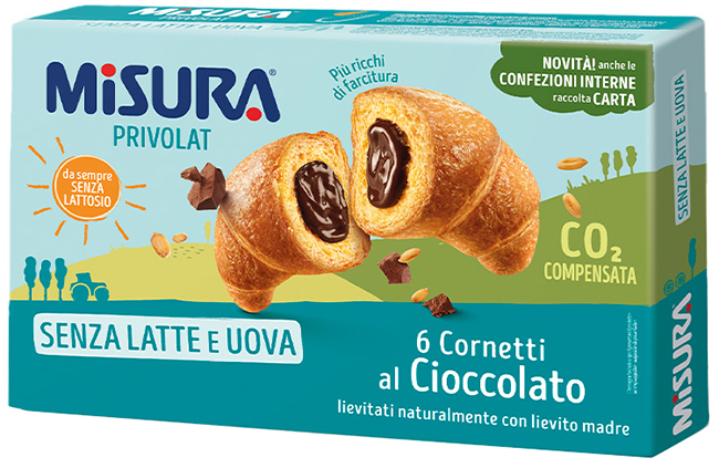 MISURA CORNETTI PRIVOLAT CIOCCOLATO SENZA LATTE E SENZA UOVA290 G