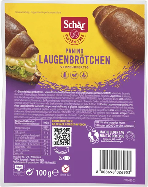 SCHAR PANINO LAUGEN BROTCHEN 100 G