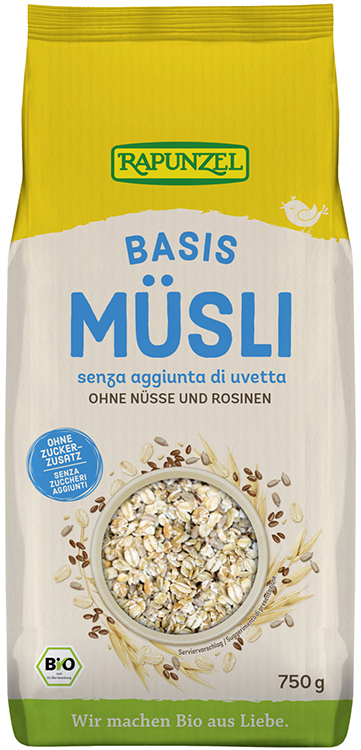 RAPUNZEL BASIS MUESLI SENZA ZUCCHERI AGGIUNTI 750 G